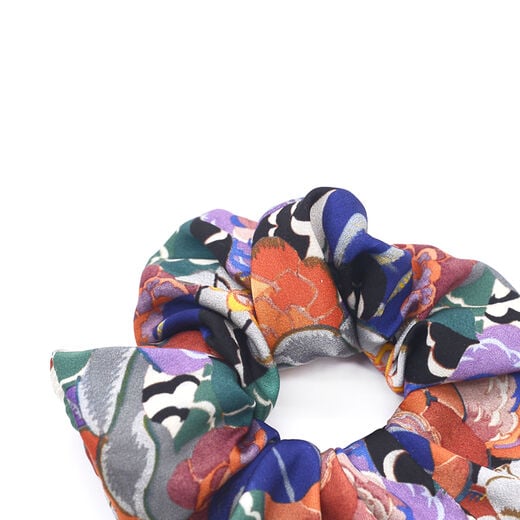 Art deco recycled hair scrunchies - assorted